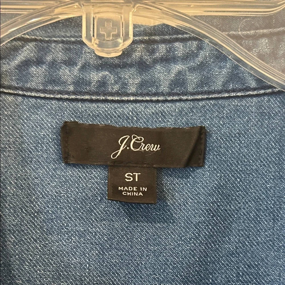 J. Crew Denim Blue Midi Dress SMALL TALL